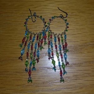 Dream catcher dangle earrings